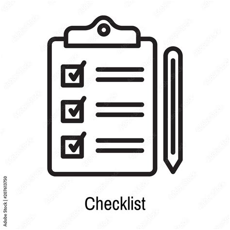 Checklist Icon Vector Sign And Symbol Isolated On White Background