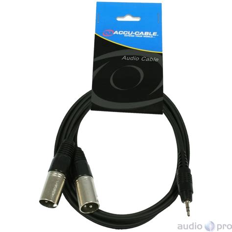 AudioPro ADJ CABLE MINI JACK STEREO 2 x XLR MUŠKI 1 5M