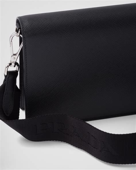 Black Saffiano Leather Mini Envelope Bag Prada