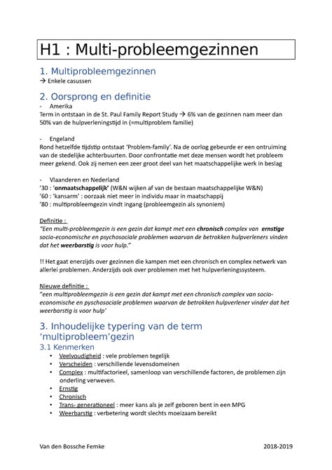 Odw2 Samenvatting Uit De Cursus Alles Vermeld H1 Multi