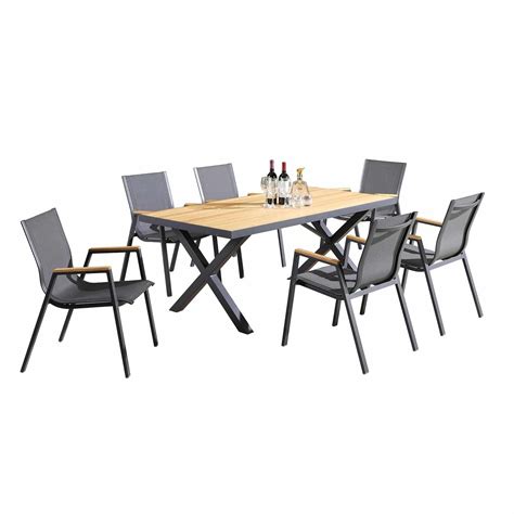 Wood outdoor dining table set OD850 - Outdoor Furniture Supplier