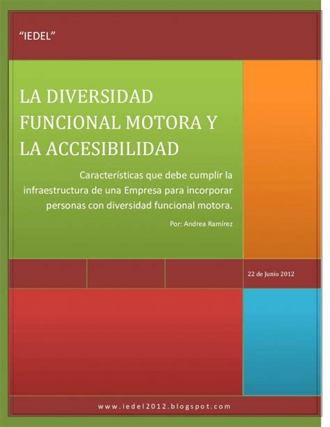 PDF Diversidad Funcional Motora Y La Accesibilidad DOKUMEN TIPS