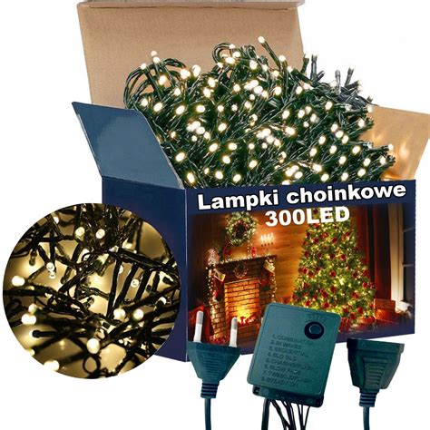 300 LED LAMPKI CHOINKOWE ZEWNĘTRZNE WEW ŚWIATEŁKA ŚWIĄTECZNE BIAŁE