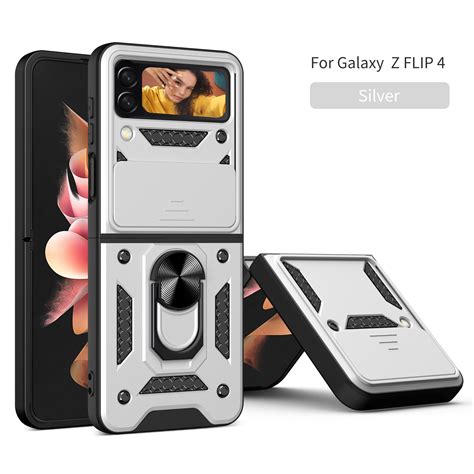 Dteck For Samsung Galaxy Z Flip 4 Case Shockproof Built In 360 Degree