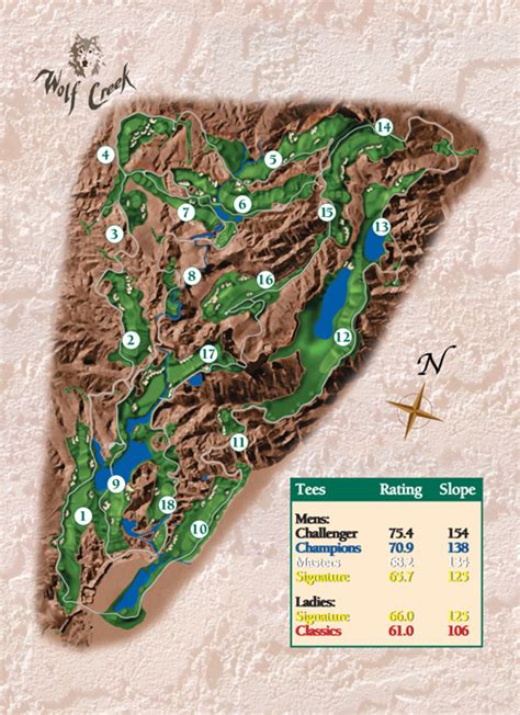 Las Vegas Nevada Mesquite Courses Wolf Creek Golf Resort Course Info