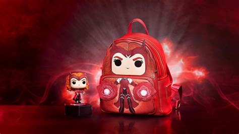 Funko Scarlet Witch Loungefly Mini Backpack And Glow Funko Pop Figure