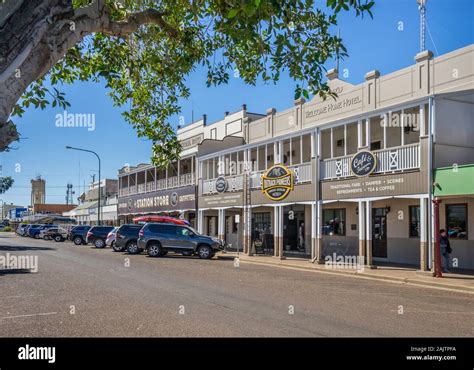 View Of Eagle Street In The Central West Queensland Country Town Of