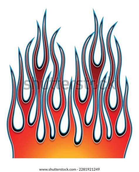 Fire Flames Racing Car Decal Vector Stock Vector (Royalty Free ...