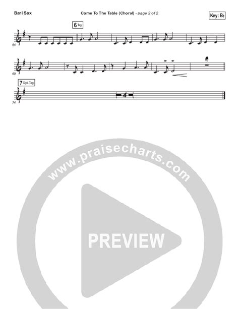 Come To The Table Choral Anthem Satb Bari Sax Sheet Music Pdf Sidewalk Prophets Arr Luke