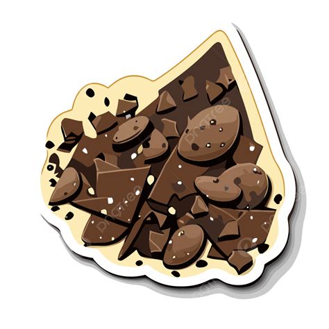 Sticker That Is Covered In Chocolate Chips Vector Clipart Chocolate