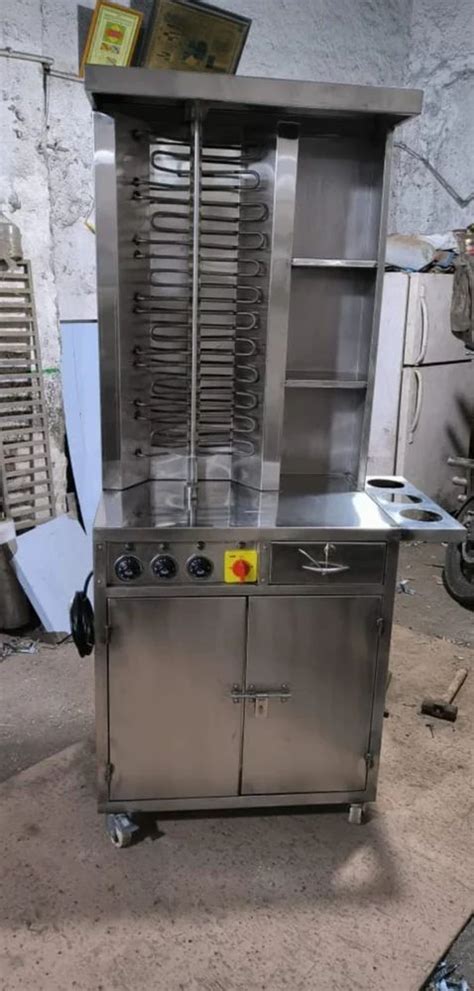 Silver Meat Holding Capacity 20 Kg Stainless Steel Electric Shawarma