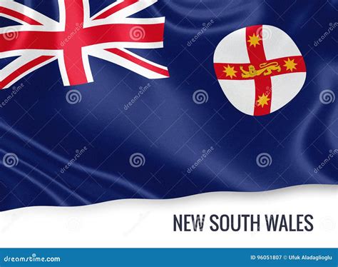 Australian State New South Wales Flag Stock Illustration