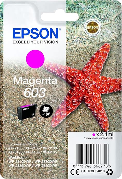 Epson Original 603 Tinte Seestern Singlepack Magenta Standard WF