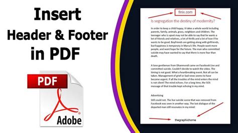 How To Insert Header And Footer In Pdf For All Pages Using Adobe Acrobat