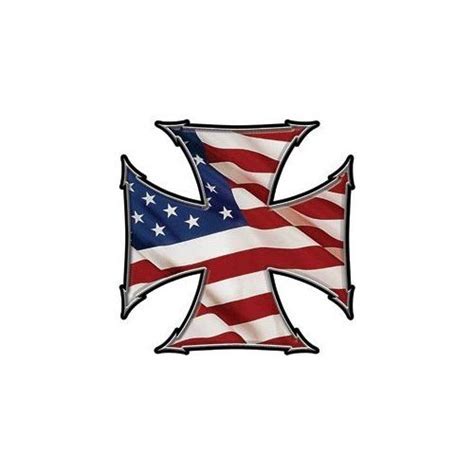 Maltese Cross Decal American Flag 4 H Reflective American Flag