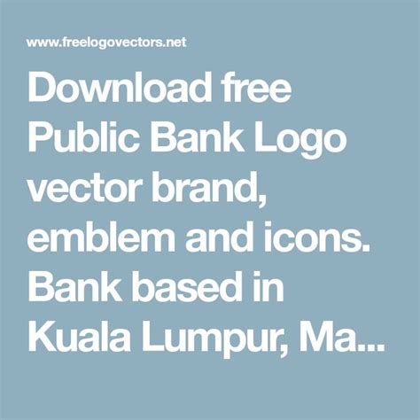 public bank logo  vector brand