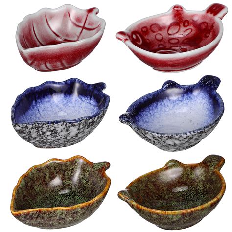 Pcs Dipping Bowls Snack Bowls Seasoning Dishes Ceramic Sauce Dishes