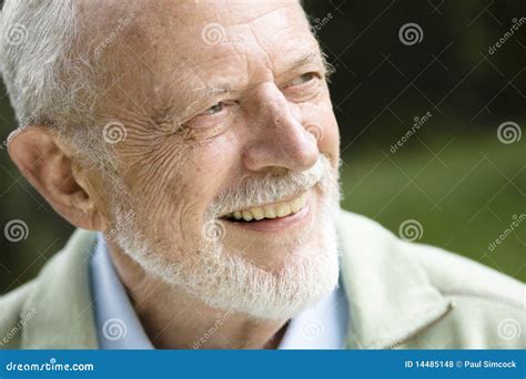 Smiling Old Man Stock Photo Image Of Green Outdoors 14485148