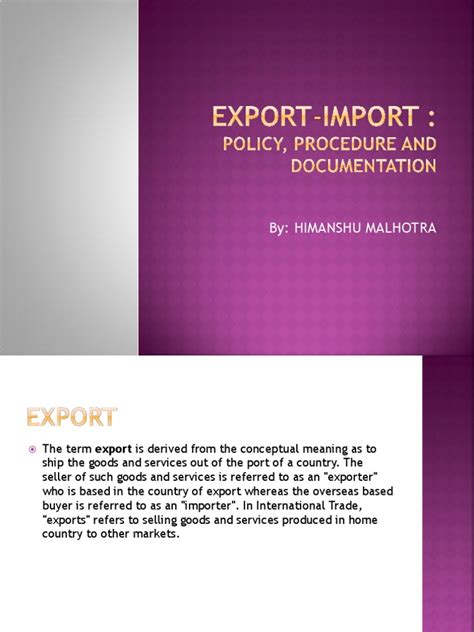 Export And Import Pdf Exports Letter Of Credit