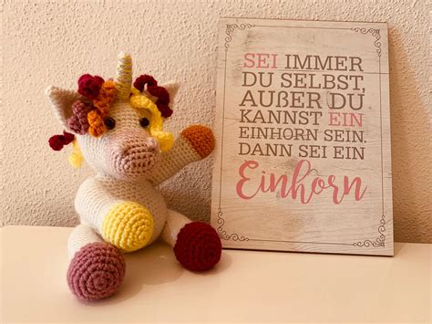 Anleitung Einhorn Lola H Keln Amigurumi Buntes H Keleinhorn Kuscheltier