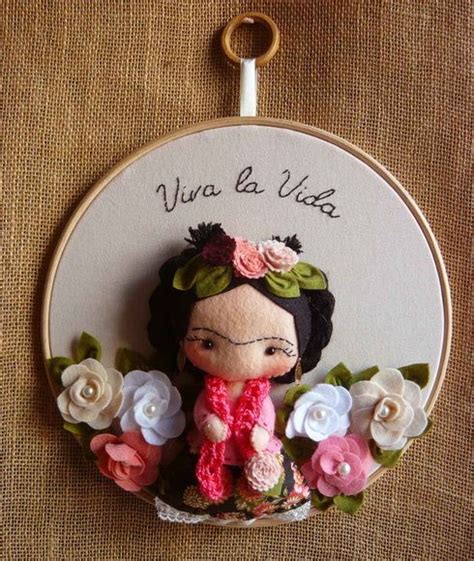 Boneca Frida Kahlo Quadro Bastidor Elo7 Produtos Especiais Felt