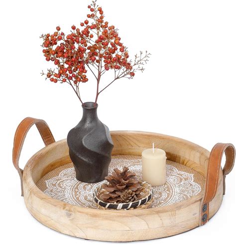 Amazon Festwind Round Decorative Tray For Home Decor Boho Coffee