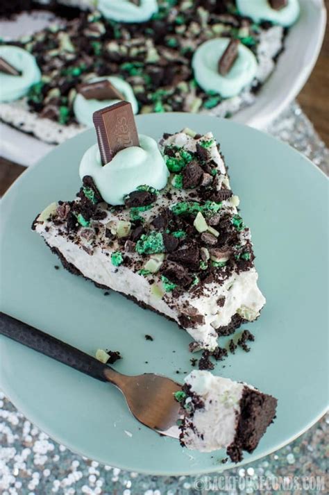 No Bake Mint Oreo Cheesecake Pie Back For Seconds