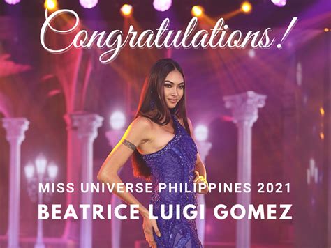 Miss Universe Philippines 2021 Is Beatrice Luigi Gomez From Cebu City