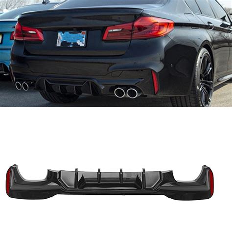 Nero Lucido Auto Paraurti Posteriore Diffusore Labbro Inferiore Spoiler