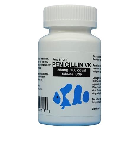 Penicillin Vk Fish Pen 250mg 100 Tablets Antibiotics Fish