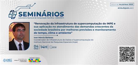 Colóquio Online A Renovação da Infraestrutura de Supercomputação do