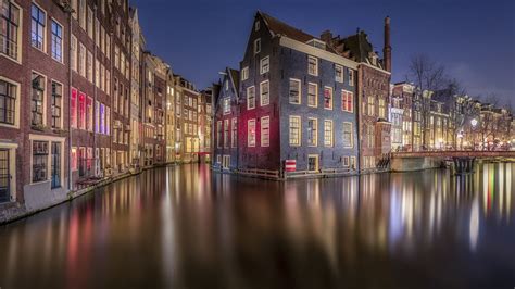 canal, 1080P, Amsterdam HD Wallpaper