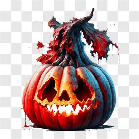 Download Spooky Carved Pumpkin With A Scary Face Png Online Creative Fabrica