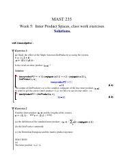 M235 Week5 Class InnerProd Solutions Copy Pdf MAST 235 Week 5