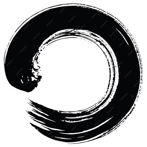 Premium Vector Enso Zen Circle Brush Paint Vector Logo Icon Illustration