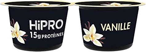 Danone Hipro Yaourt Vanille Protéiné 0 2 x 160g Amazon fr Epicerie