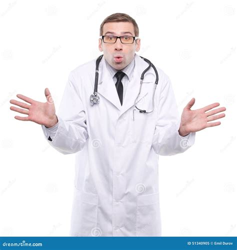 Surprised Young Medical Doctor. Stock Image - Image of frustration