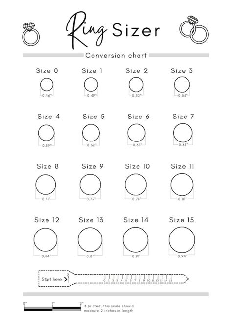 Printable Ring Size Chart Printable Ring Size Chart Ring