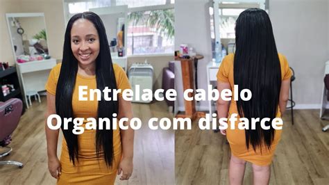 Entrelace liso disfarce cabelo orgânico YouTube