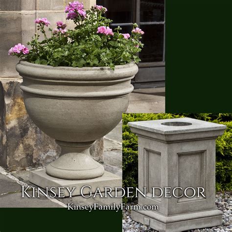 Montgomery Urn Planter On Pedestal Base Kinsey Garden Decor