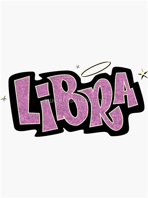 Libra Bratz Style Iconic Pink Glitter Font Logo Cute Y2k Aesthetic