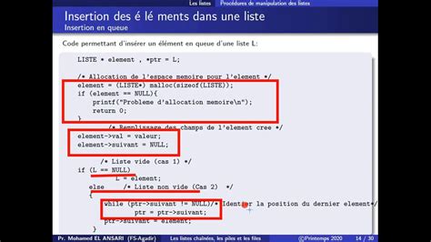 Listes chaînées piles et files en C Partie 3 mp4 YouTube