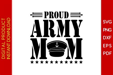 Proud Army Mom Svg T Shirt Design Graphic By Creative Design · Creative