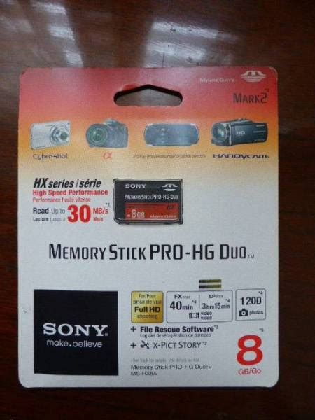 Sony Memory Stick Pro Hg Duo G Ms Hx A Pro Hg Duo