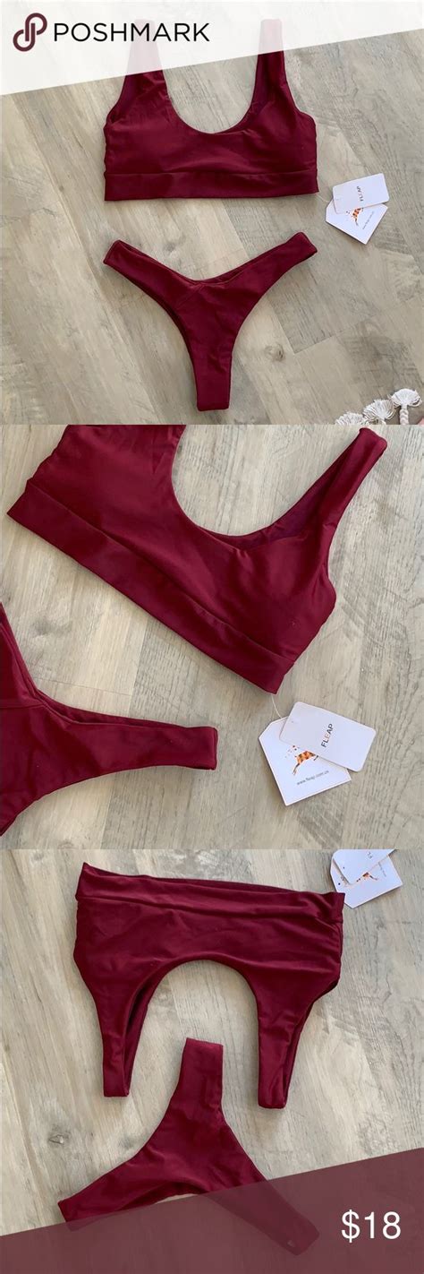 Nwt Fleap Brazilian Maroon Bikini Maroon Bikini Bikinis Maroon