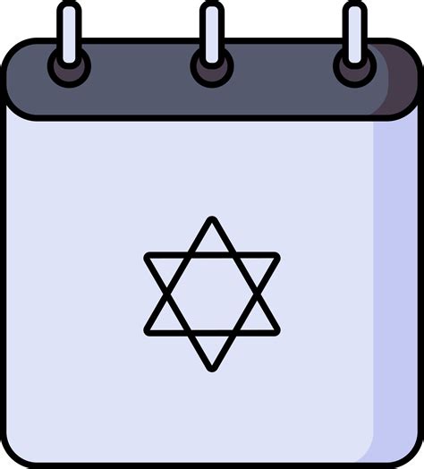 Jewish Calendar icon in grey color. 24364090 Vector Art at Vecteezy