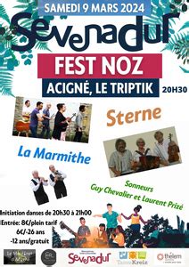 Fest Noz à Acigné le 9 mars 2024 Tamm Kreiz