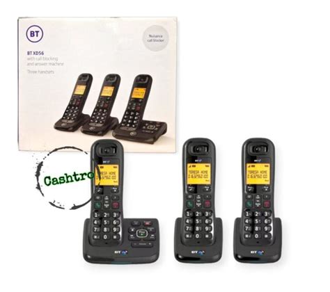 BT XD56 Trio Cordless Phones With Answering Machine Black For Sale