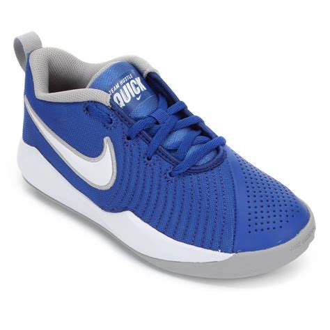 Tênis Infantil Nike Team Hustle Quick 2 Gs Azul E Cinza Zattini