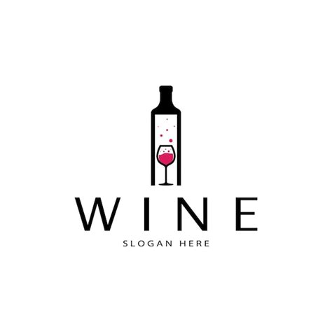 Premium Vector Wine Logo Design Templatevector Illustration Of Iconvector